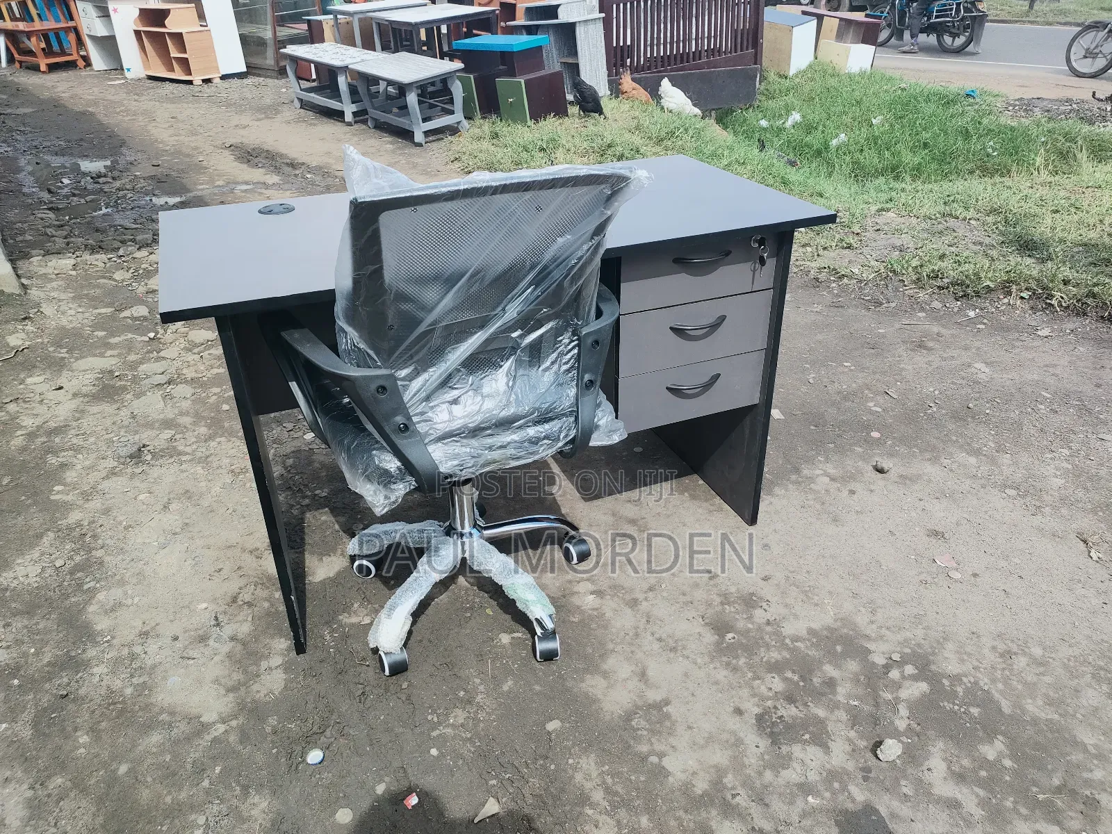 Office Chair+Office Laptop Table 1.2m