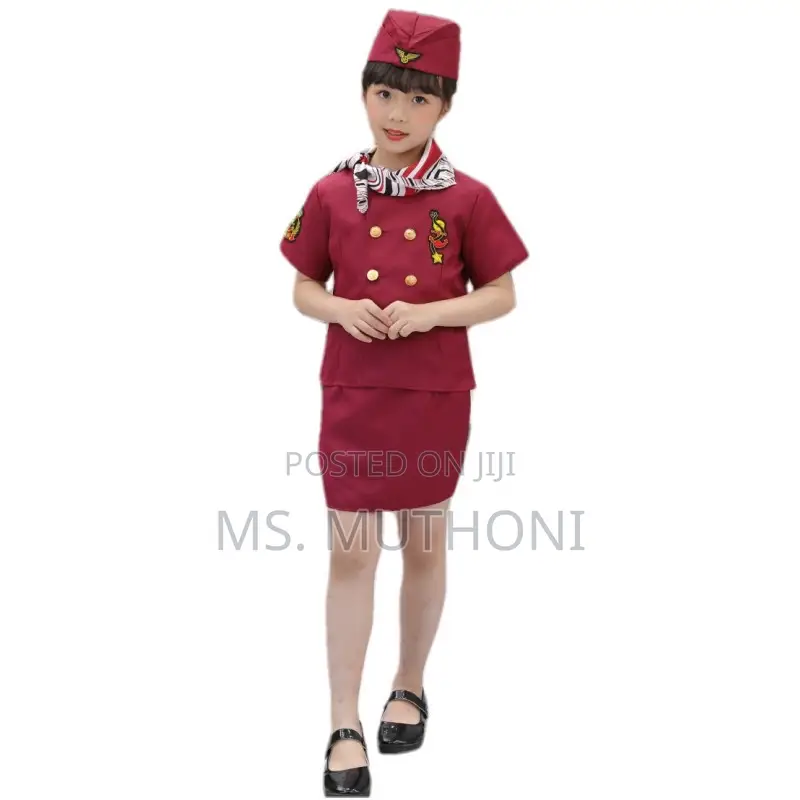 Professional Children's Flight Attendant Cosplay Costume*