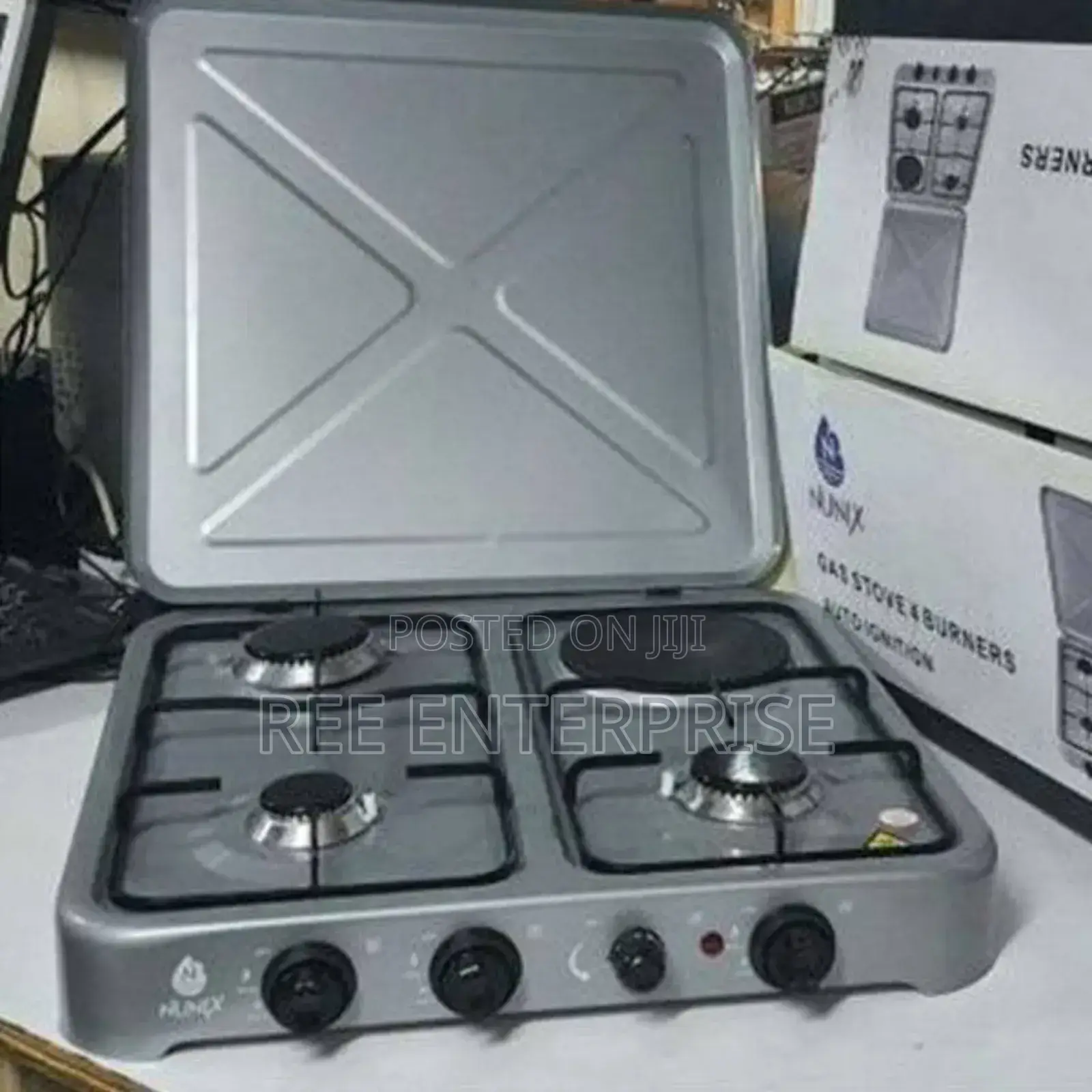 Latest Table Top Cooker 3 Gas + 1 Electric Burner Stove