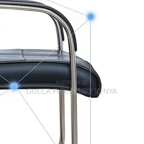 Office Chair:Black Ergonomic Leather Studio/Conference Chair