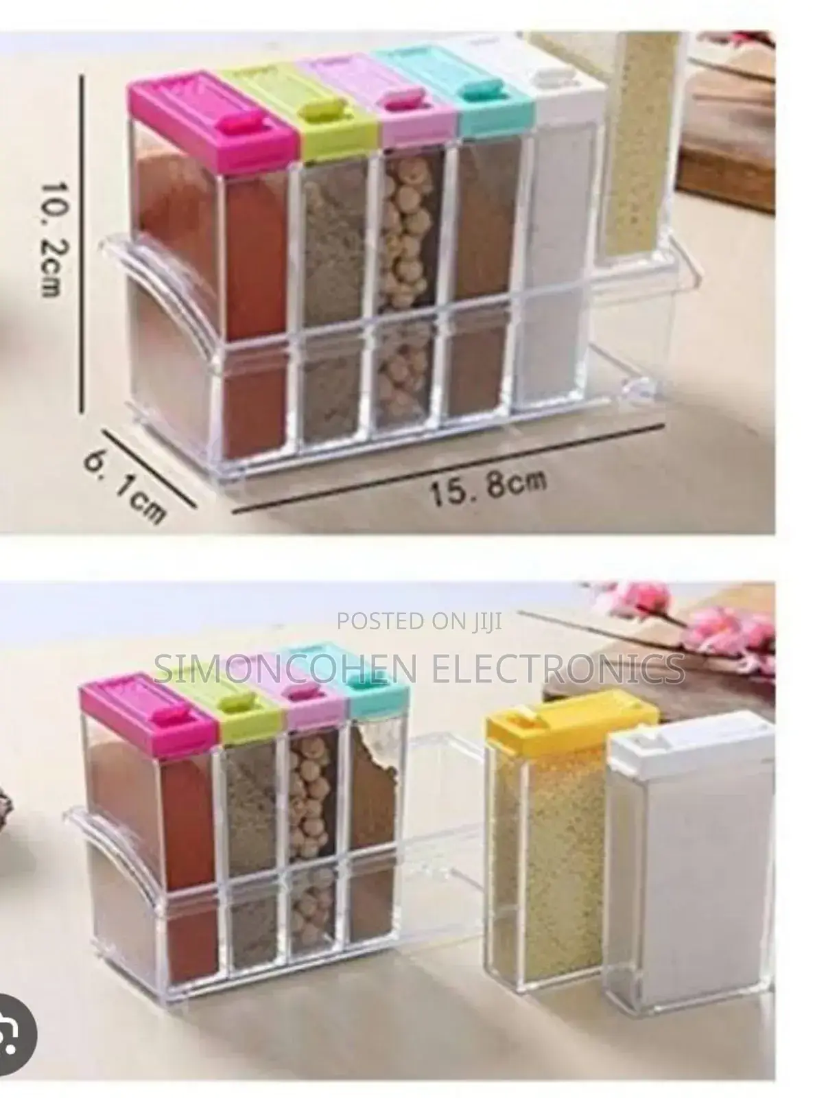 Fancy Aclyric 6pcs +Holder Seasoning Holders