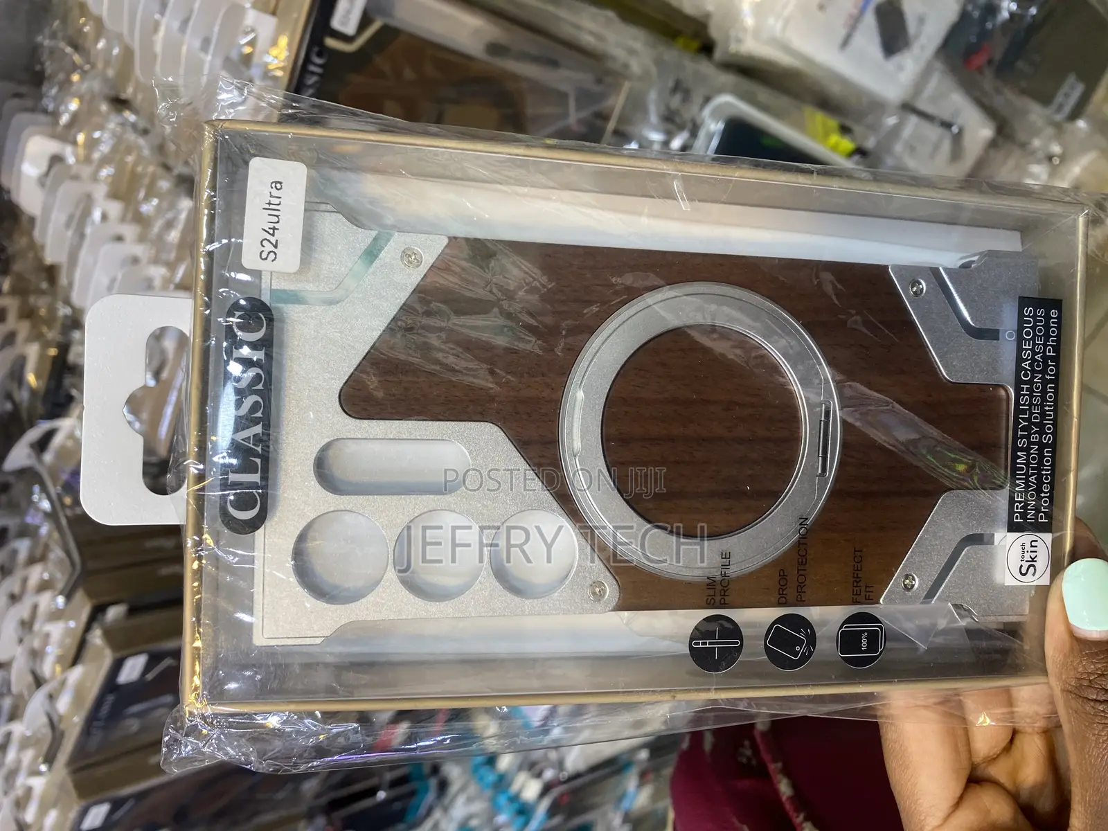 Oatsbasf Magnetic Wood Case for Samsung Galaxy S24 Ultra