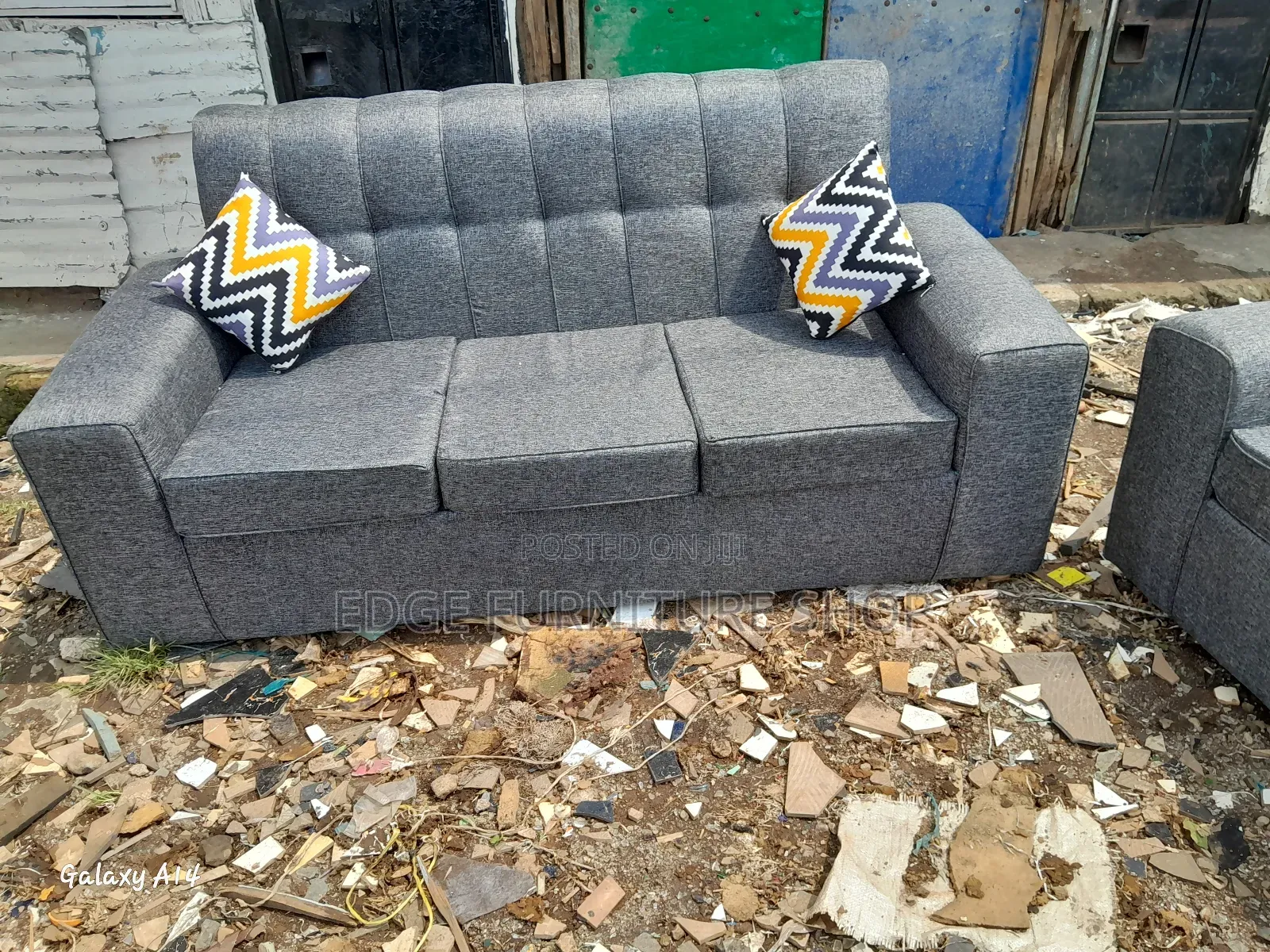 Three Seater Sofa Available in Grey Colour