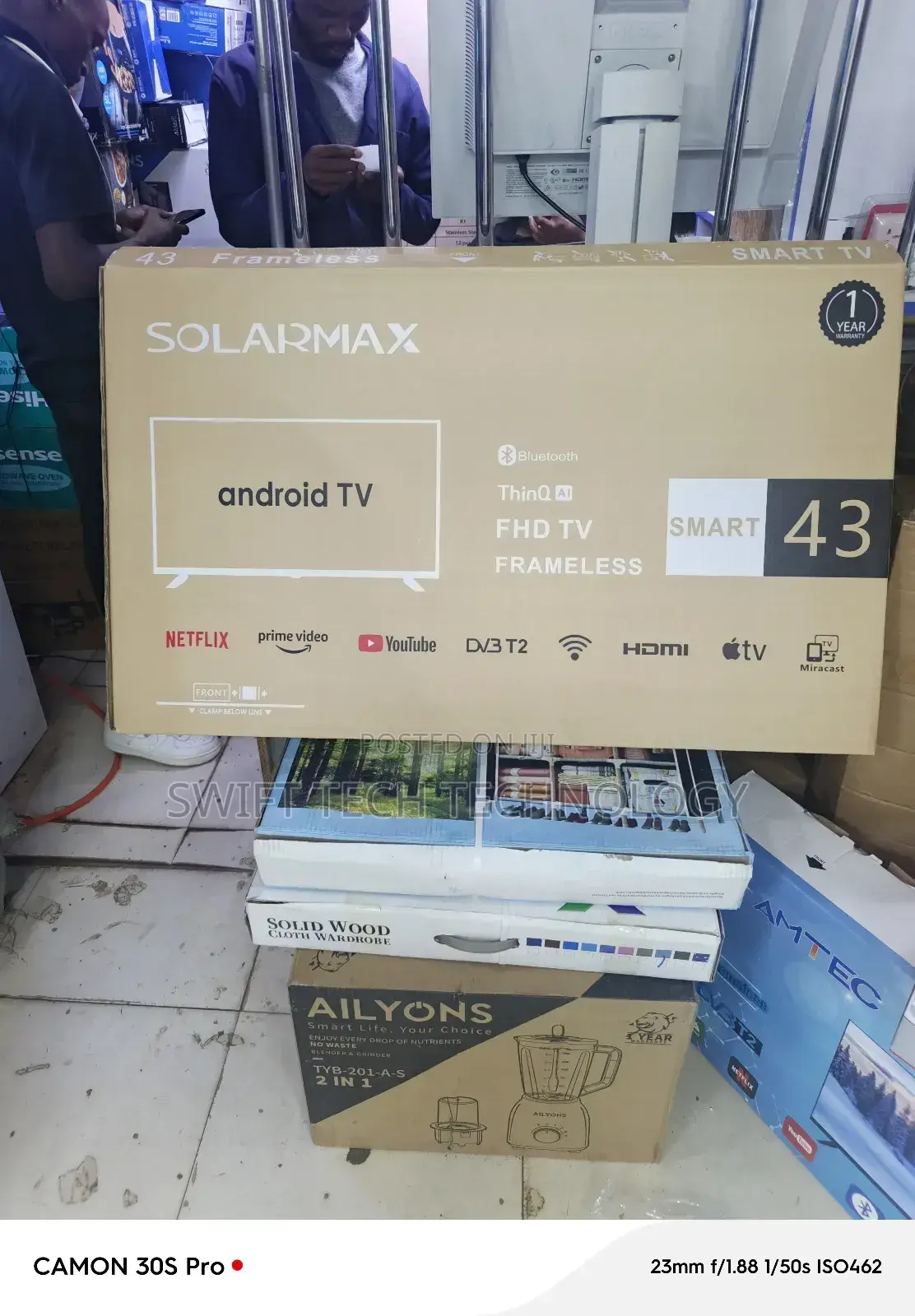 Solarmax 43 Inches Smart Android Framless With Bluetooth 