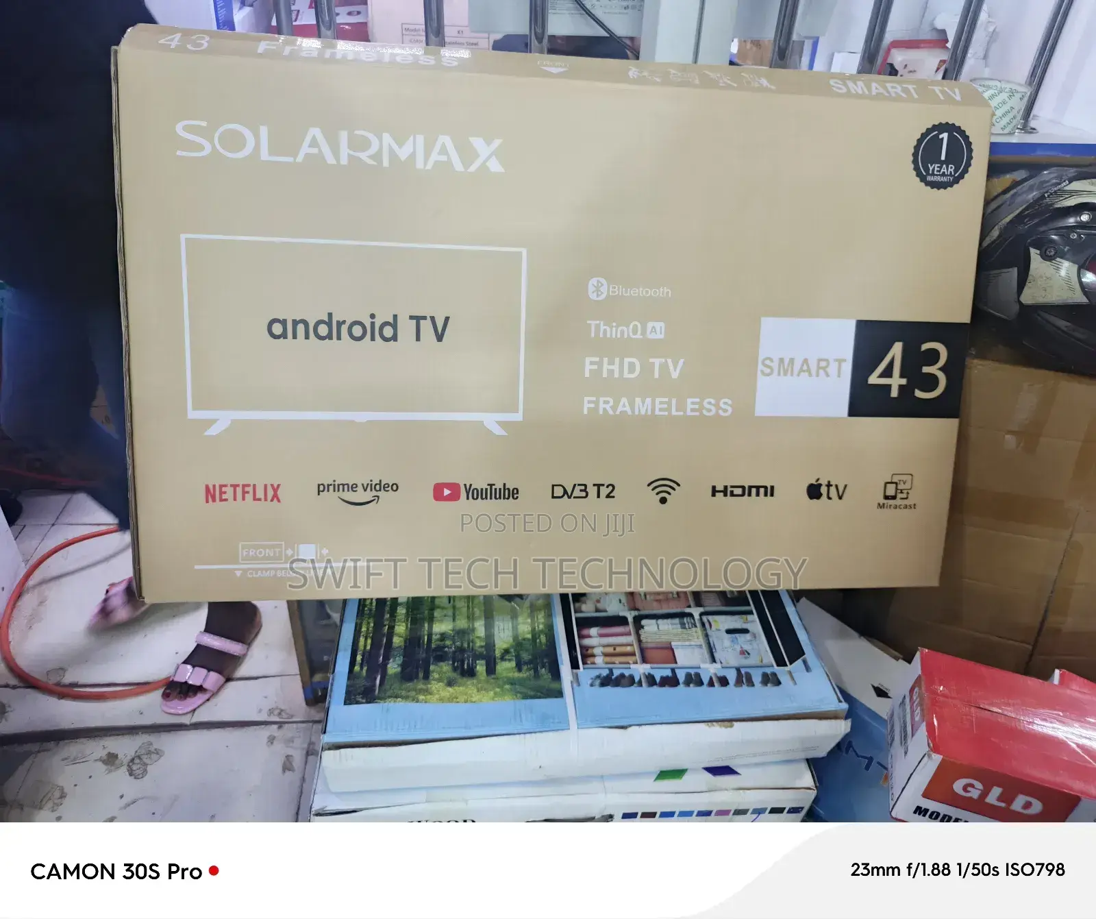 Solarmax 43 Inches Smart Android Framless With Bluetooth 