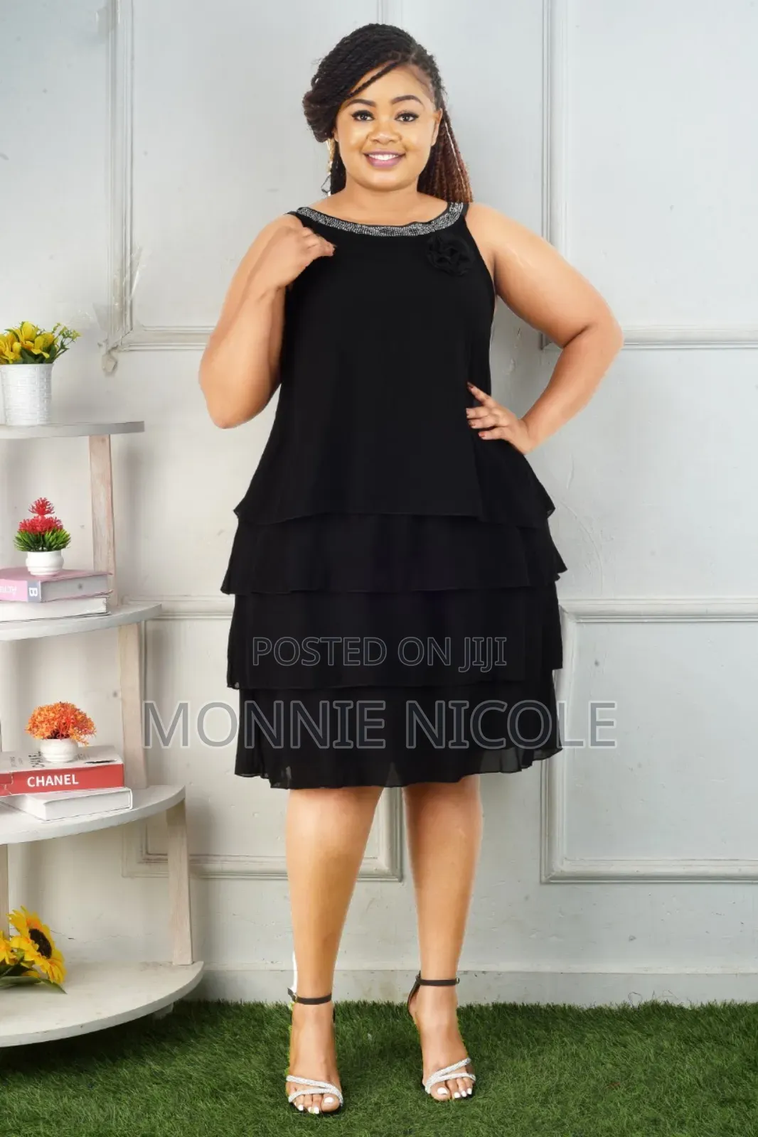 Black Sleeveless Maternity Dress💯👌