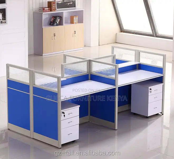 Workstation: Office 4-Way Modular Workstation With Storage