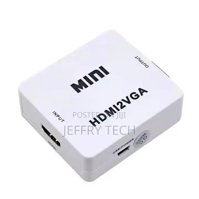 Hdmi to Vga 1080p Hd Audio Video Converter Adapter Box
