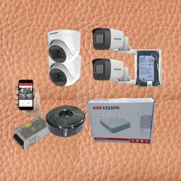 4 Hikvision (1080p) CCTV Cameras Full Kit With Night Vision