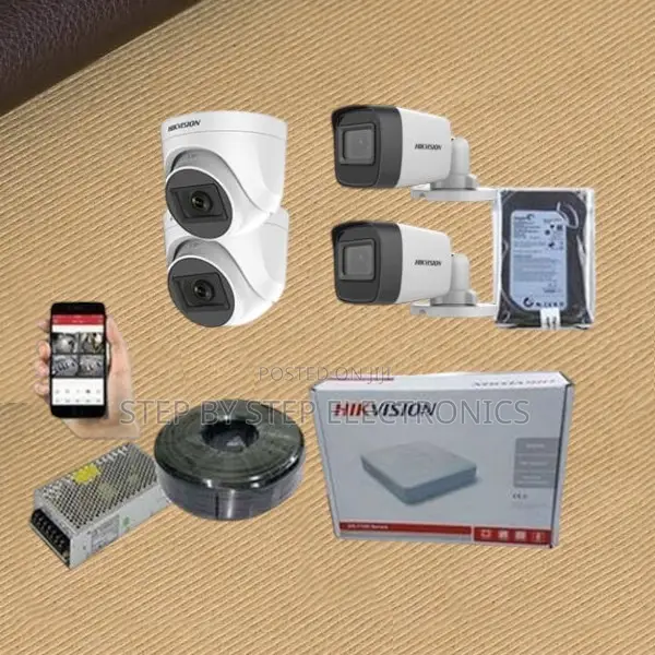 Ip66 Waterproof 4 Hikvision (1080p) CCTV Cameras Full Kit
