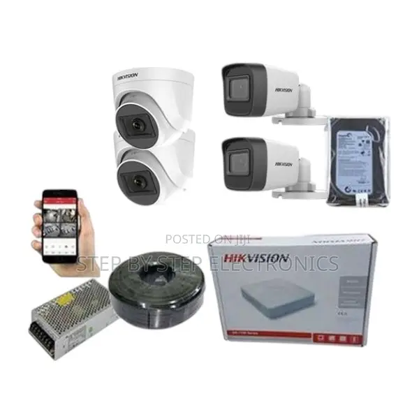 4 Hikvision (1080p) 2mp CCTV Surveillance Cameras Full Kit