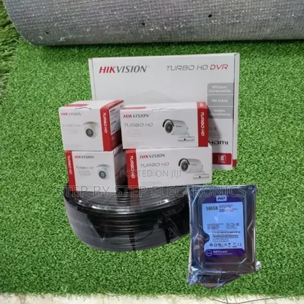 4 Hikvision (1080p) Very Clear CCTV Cameras Full Kit