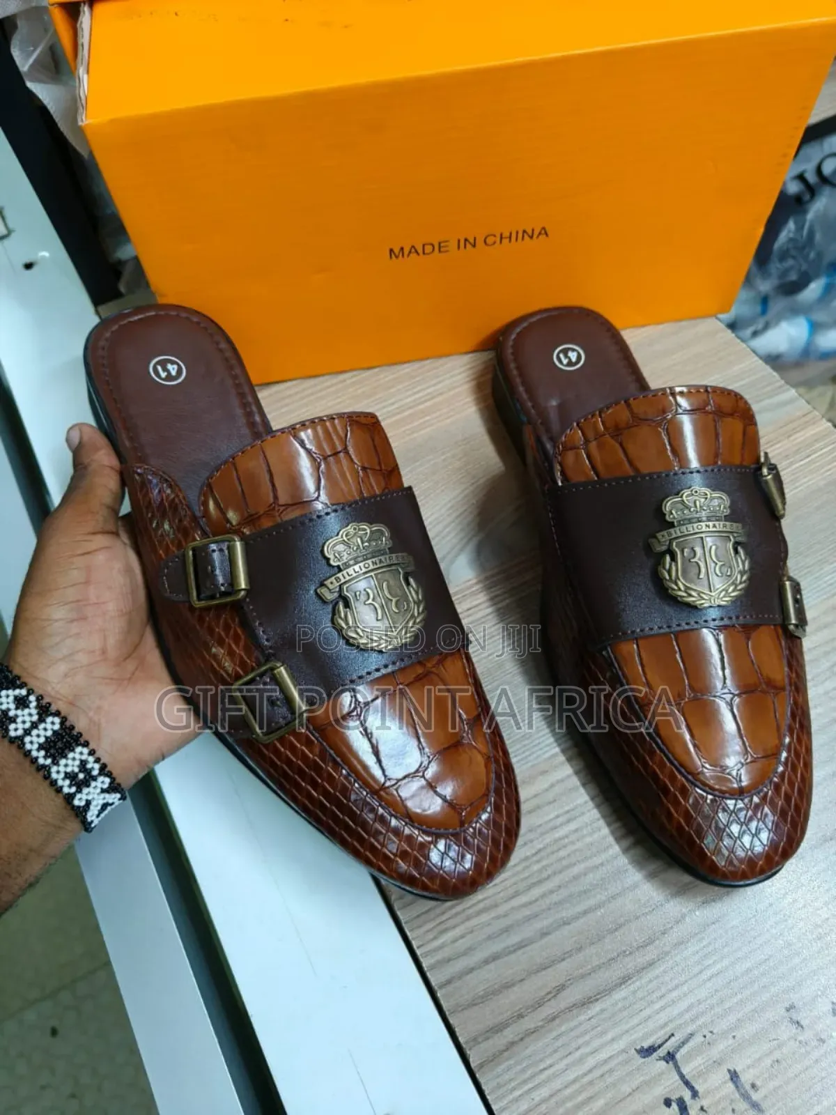 Billionaire Mules Leather Shoes for Men