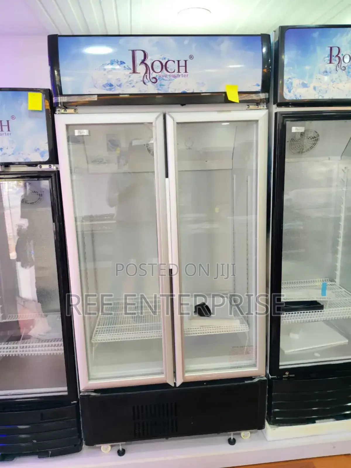 Brand New Roch 409 Litres Side by Side Showcase Chiller