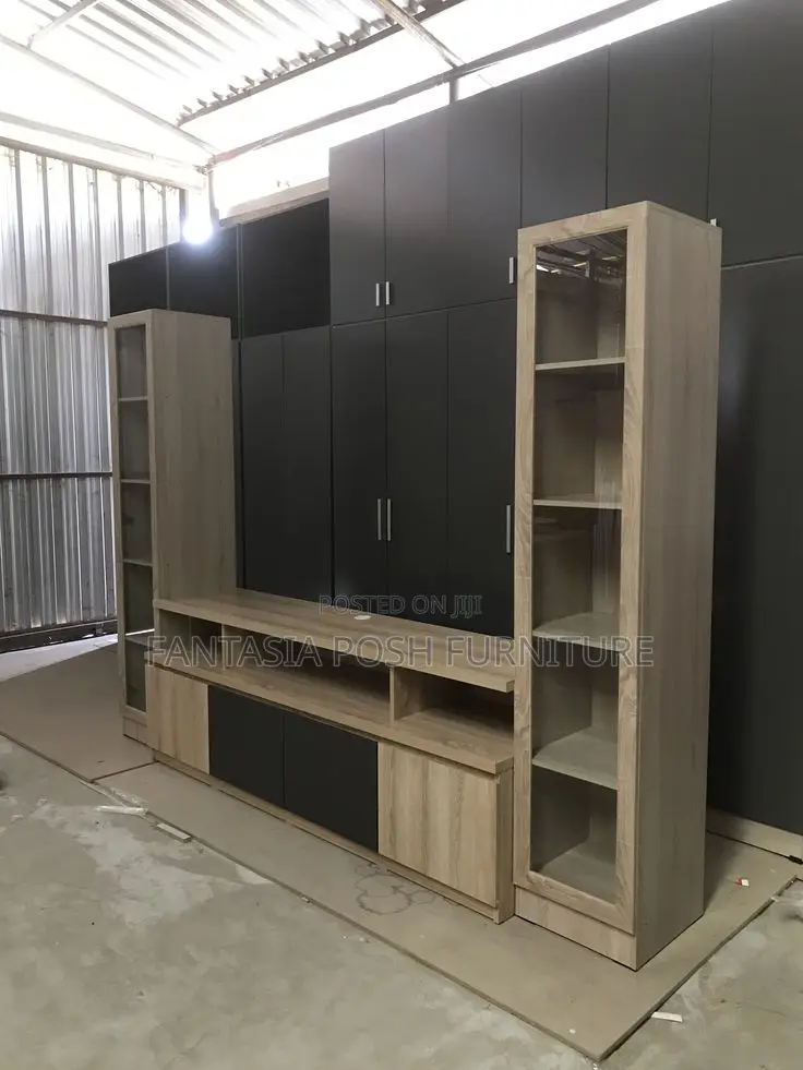 Ultra-Modern Tv Stand in Natural MDF - Free Delivery