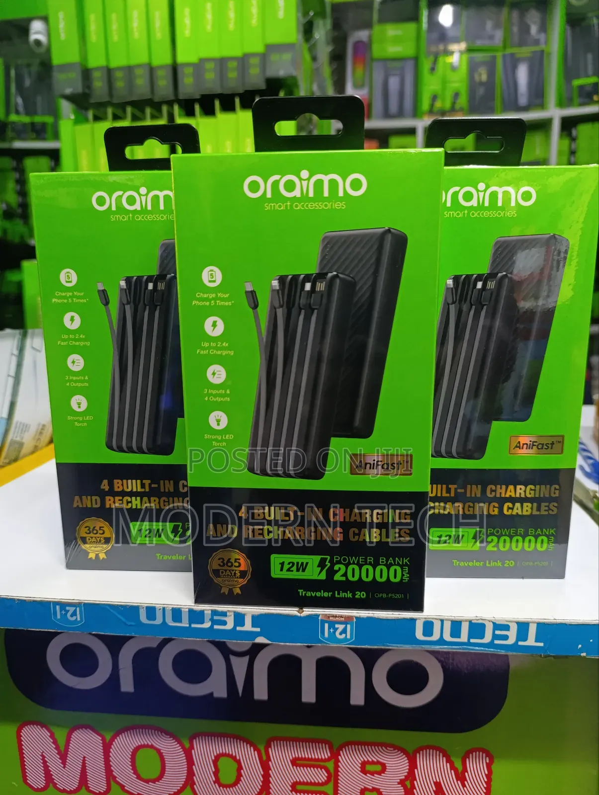 Oraimo Traveler Link 20 20000mah 12w Power Bank