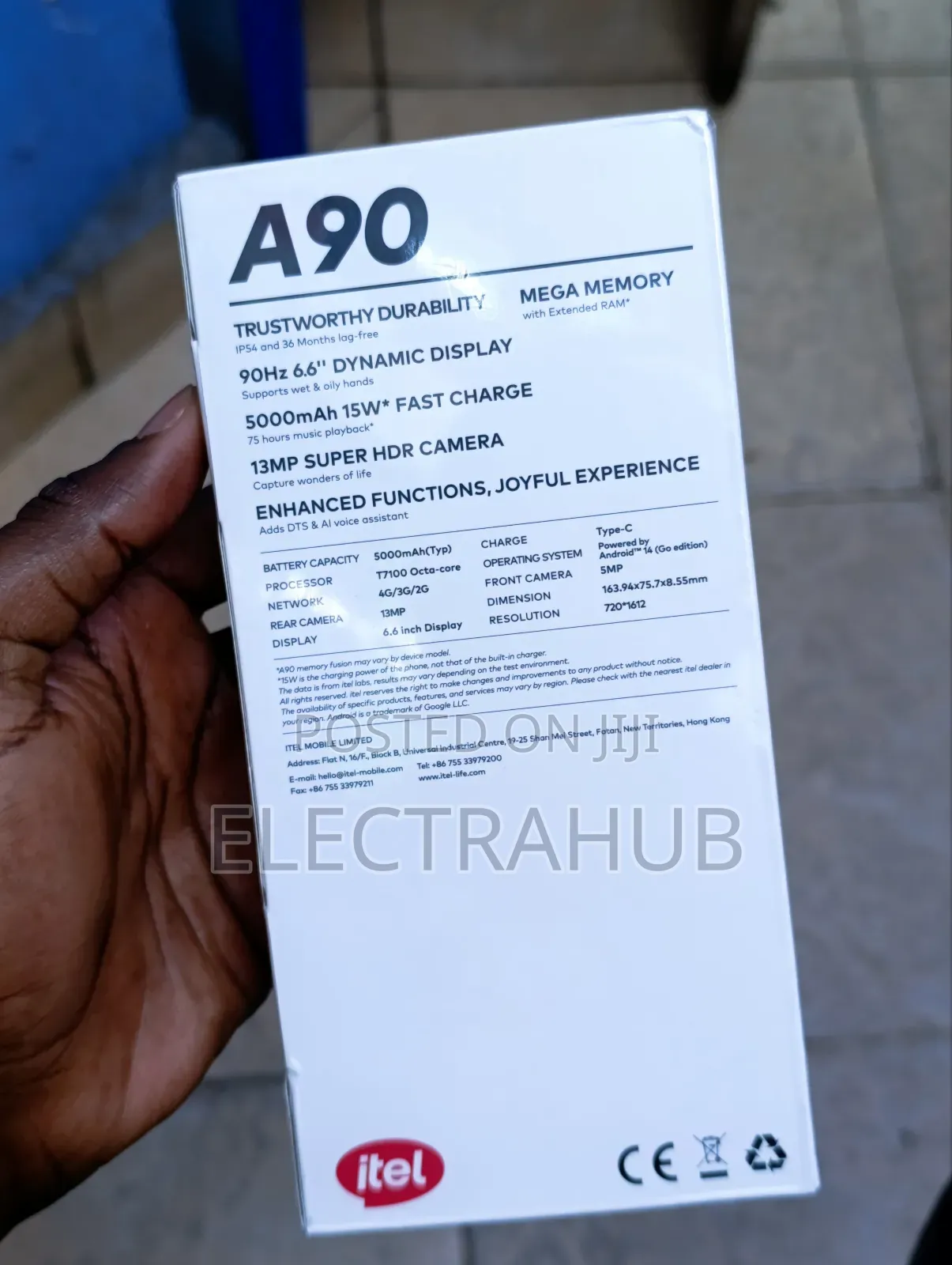 New Itel A90 128 GB Black