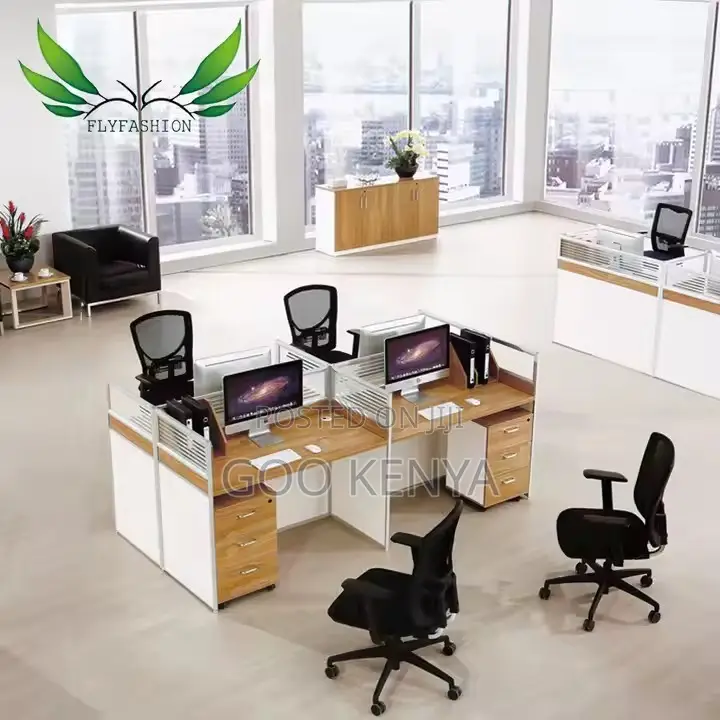 Office Tables ; Modern Staff Workstation Office Desk 4 -Way