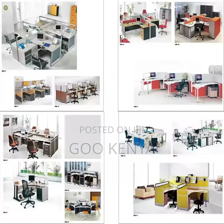 Office Tables ; Modern Staff Workstation Office Desk 4 -Way