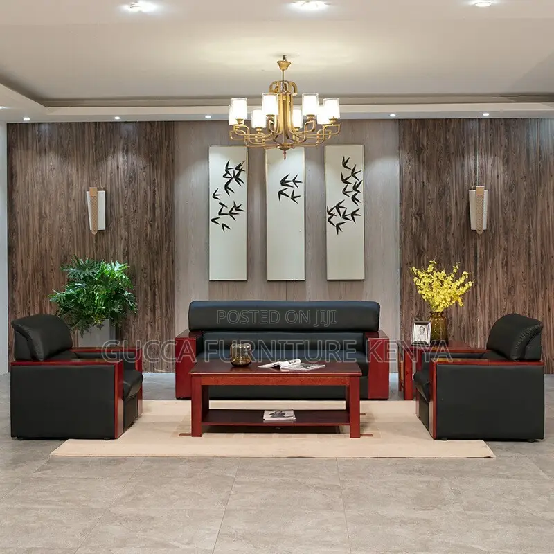 Office Sofa: Office 5-Seater Manager Room Reception Sofa