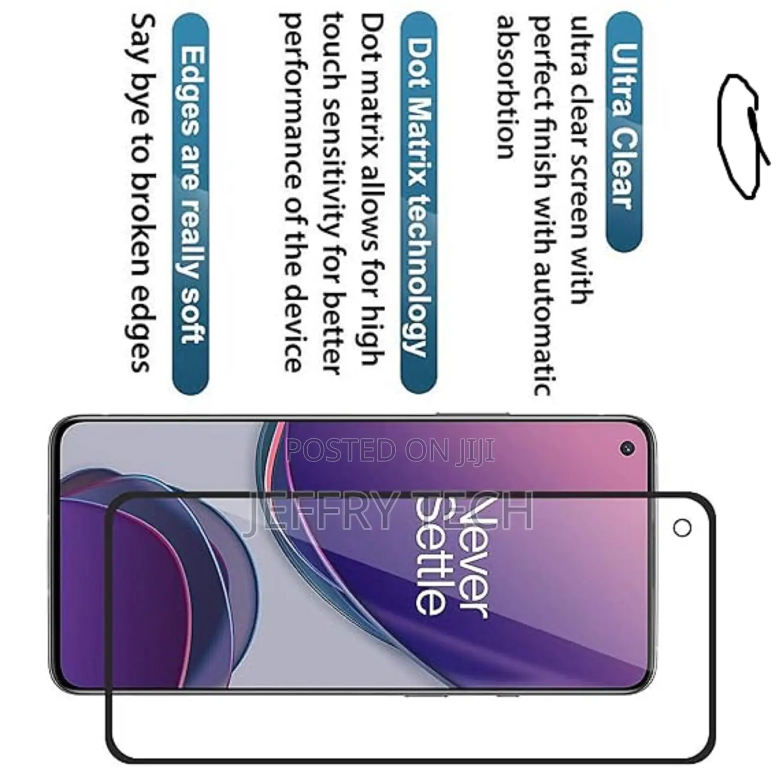 Tempglow Og Glass Screen Protector for Oneplus Ace