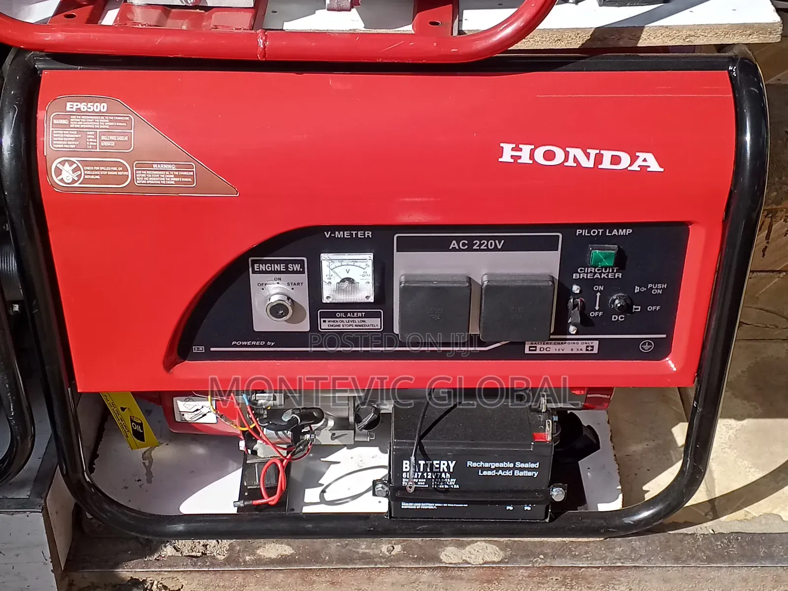 Ep6500 Honda Keystart Generator 6.5kva