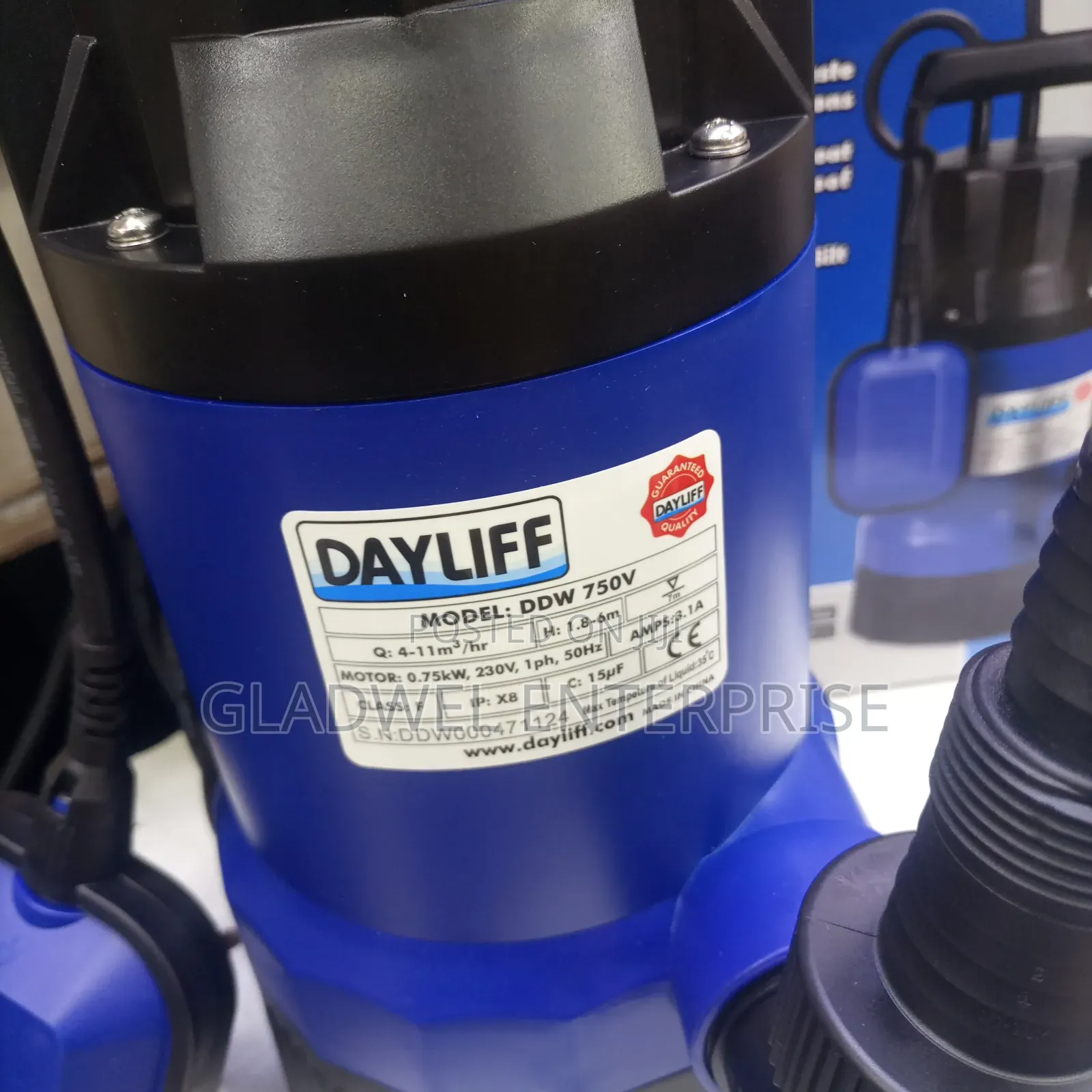 Approved Dayliff 1hp Submassible Drainage Sewage Pump