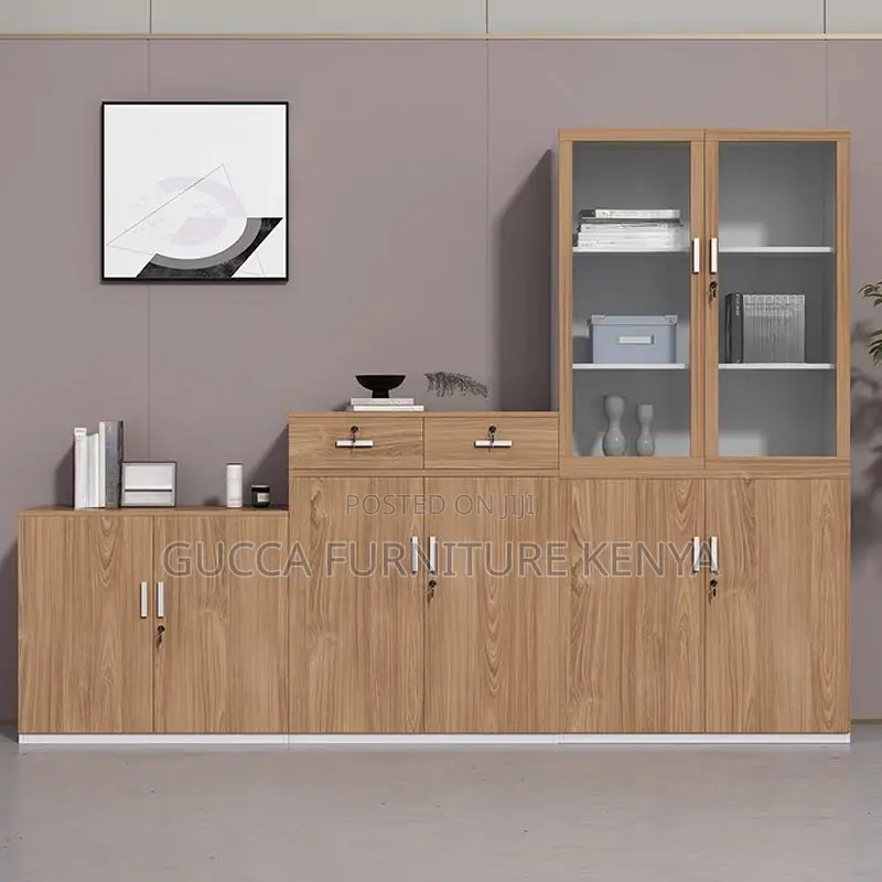 Office Cabinet:2-Door Credenza Cabinet With Door Handles