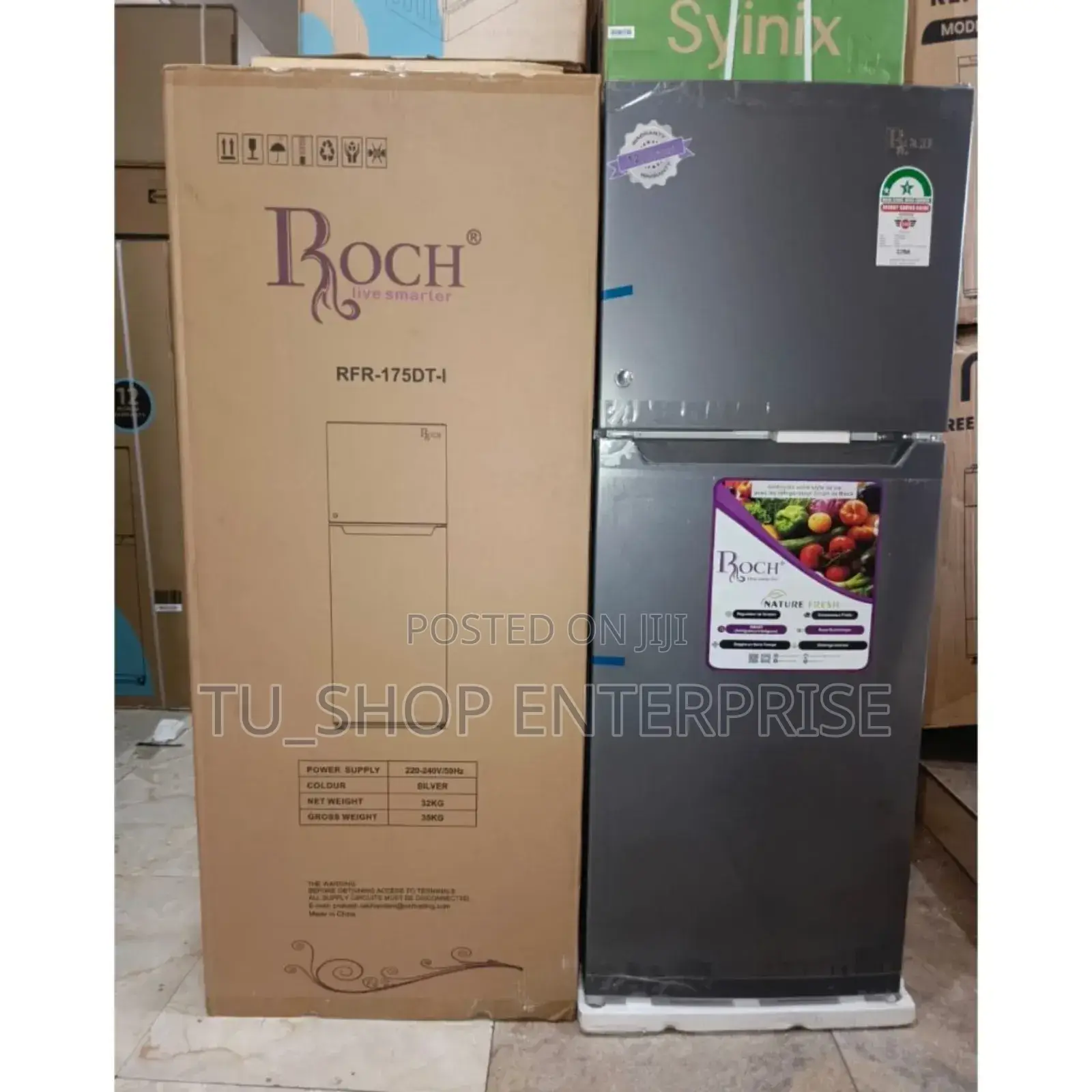 Refrigerator! Roch RFR-210-Dt-I Door , 170l - Silver