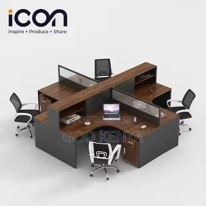 Office Desk ; 4-Way Modular Cubical Modern Workstation