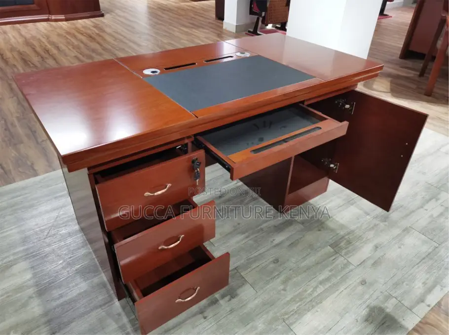 Office Desk:140cm Eco-Friendly Solid Wood Veneer Desk