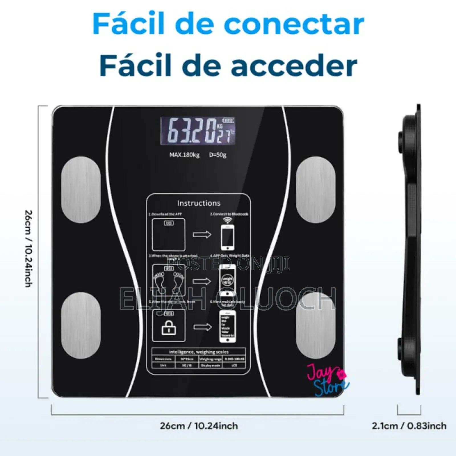 0.2 To 180kg Smart Digital Bluetooth Weighing Scale