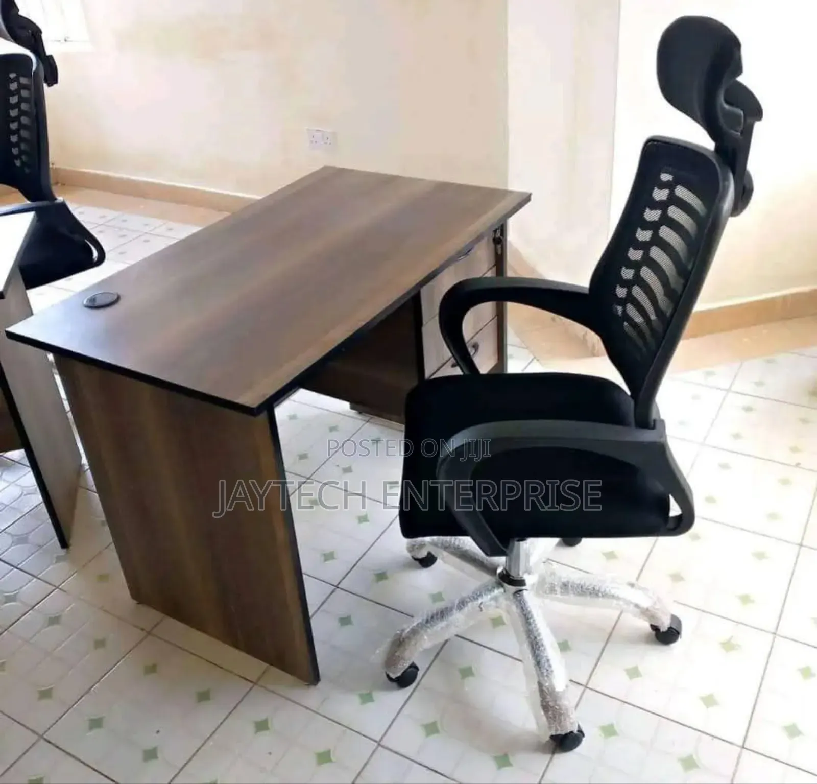 Office Desk 1mtr and Chair With Headrest