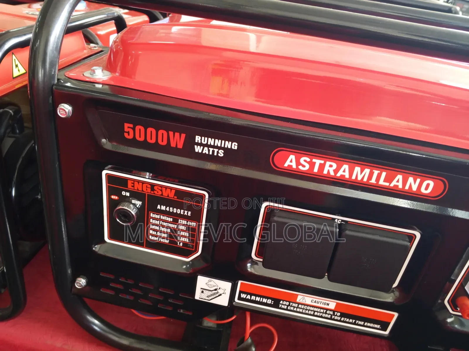 5kva Astra Milano Key Start Petrol Generator