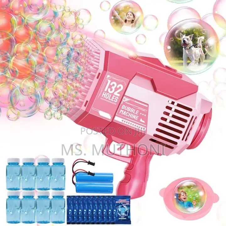 Big Size Rechargeable 132* Holes Bubble Gun