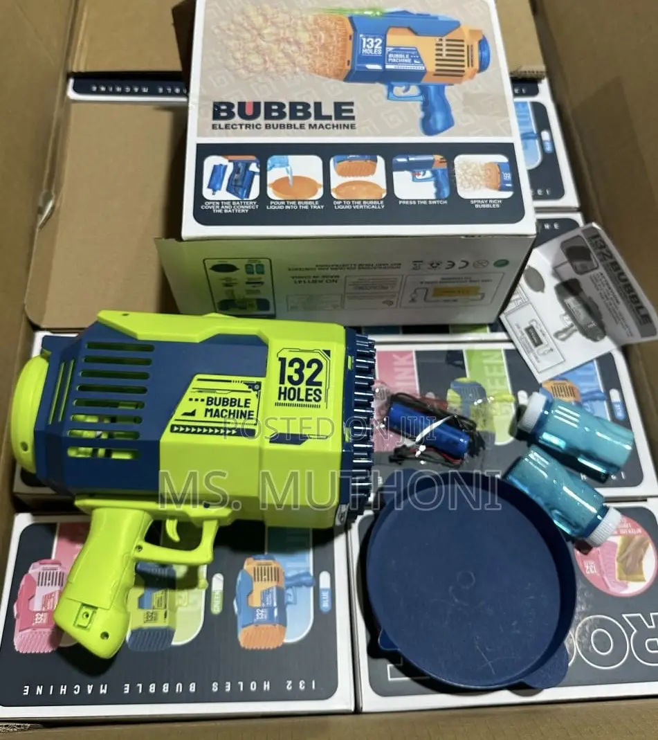 Big Size Rechargeable 132* Holes Bubble Gun