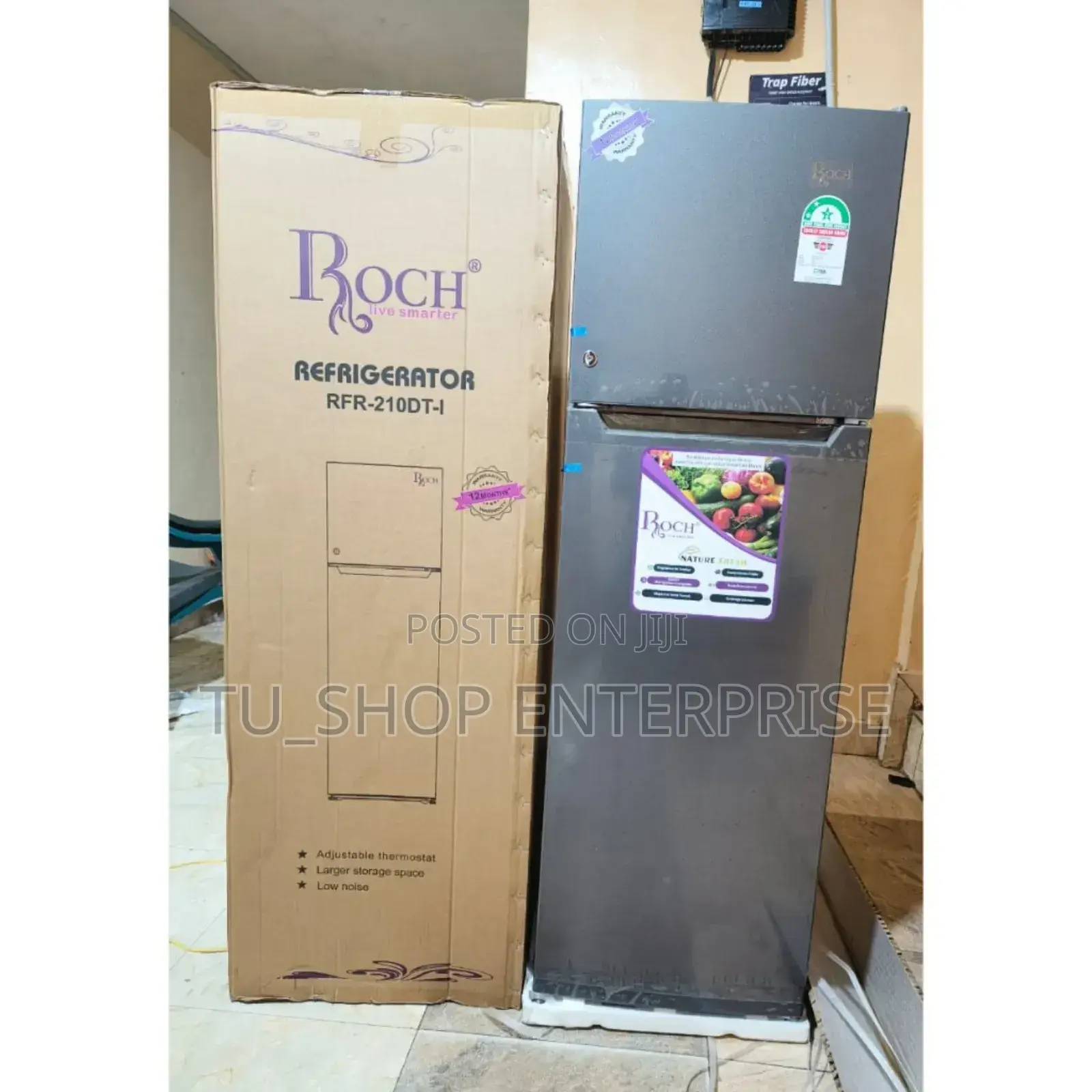 Roch RFR-210-Dt-I Double Door Refrigerator, 170l - Silver
