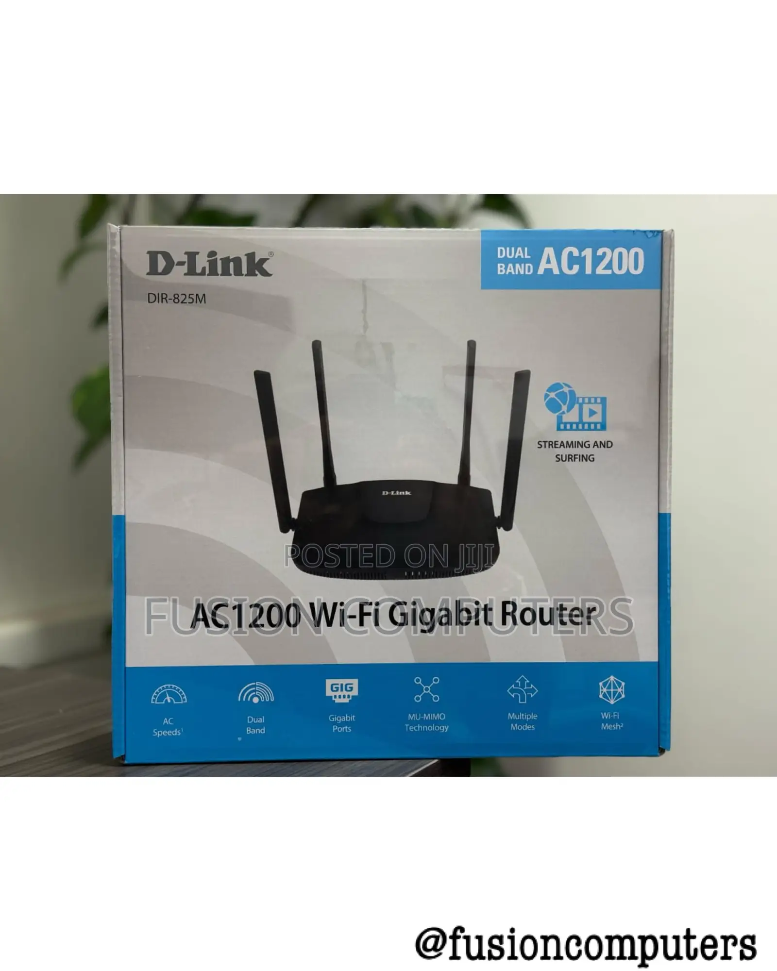 D-Link Ac1200 Dual Band Gigabit Wi-Fi 5 Router - Dir-825m