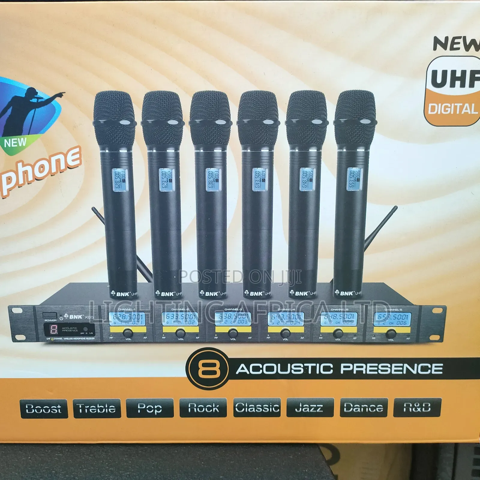 6 Mic Wireless BNK Uhf Quality Microphone