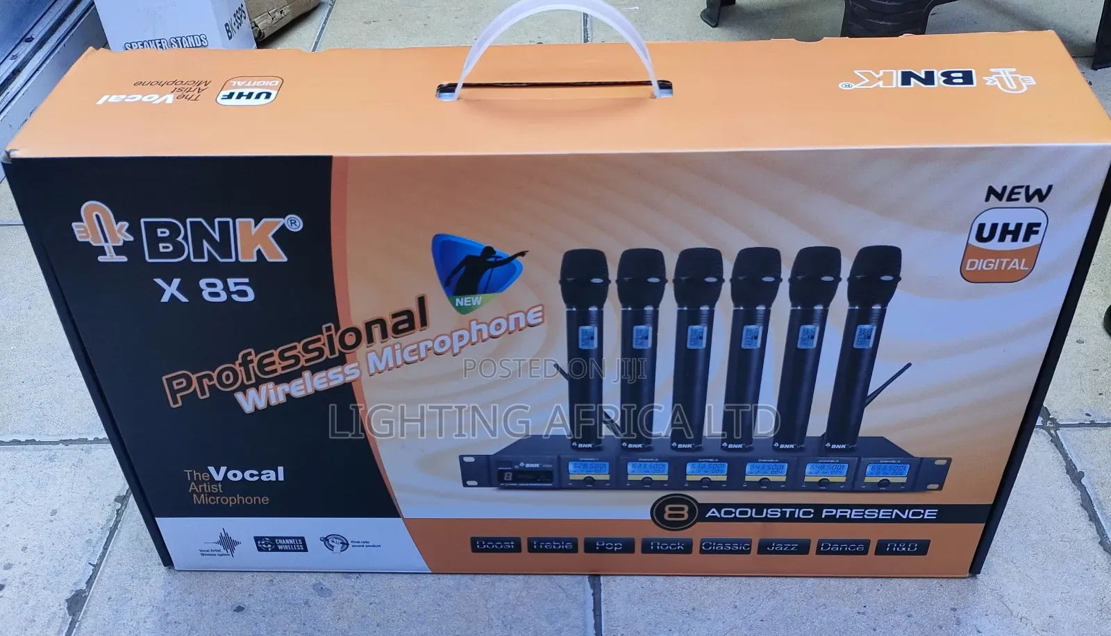 New Quality X85 BNK 6 Mics Wireless Microphone 200m Frequency Range