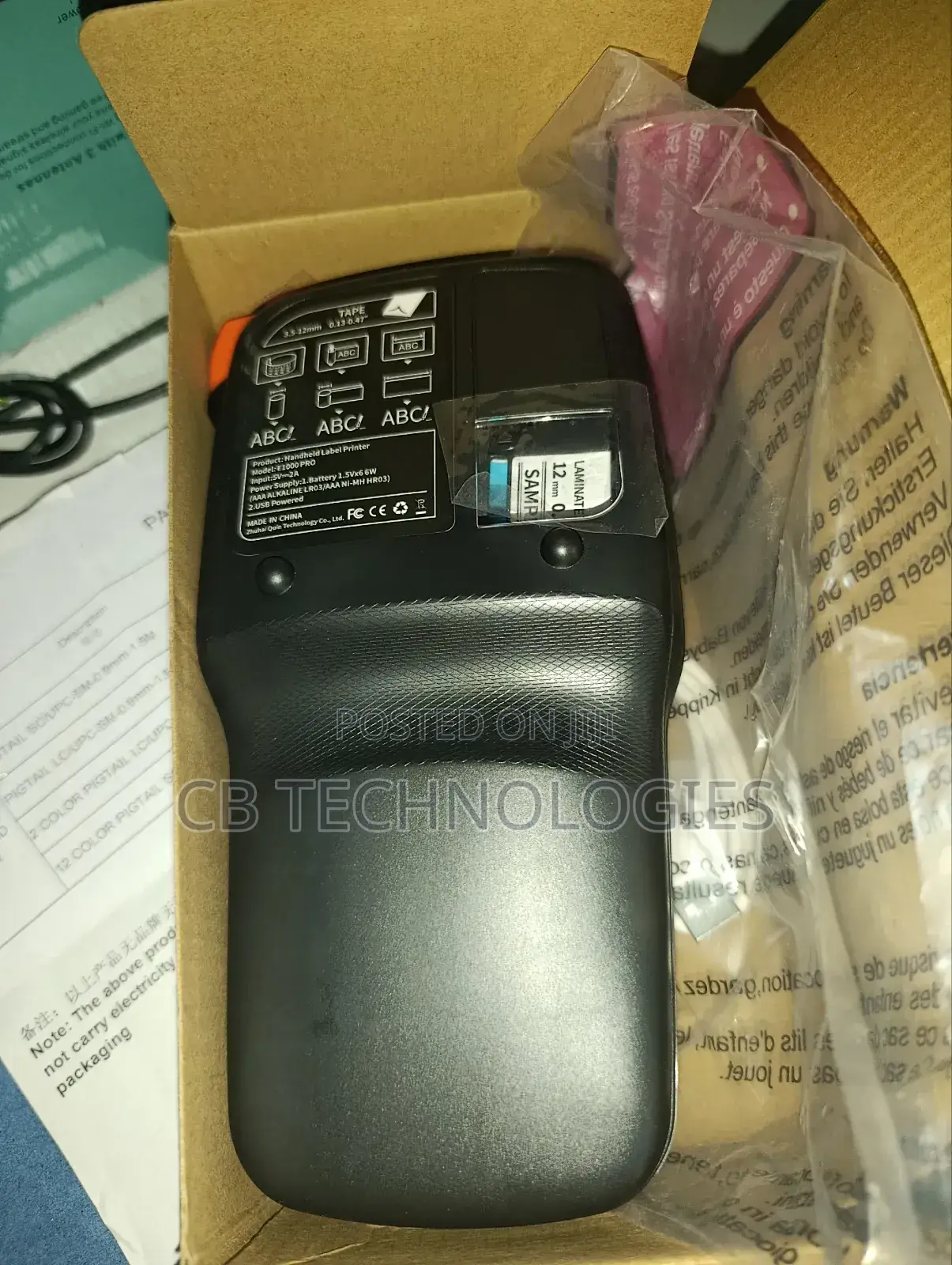 Label Machine E1000 12mm
