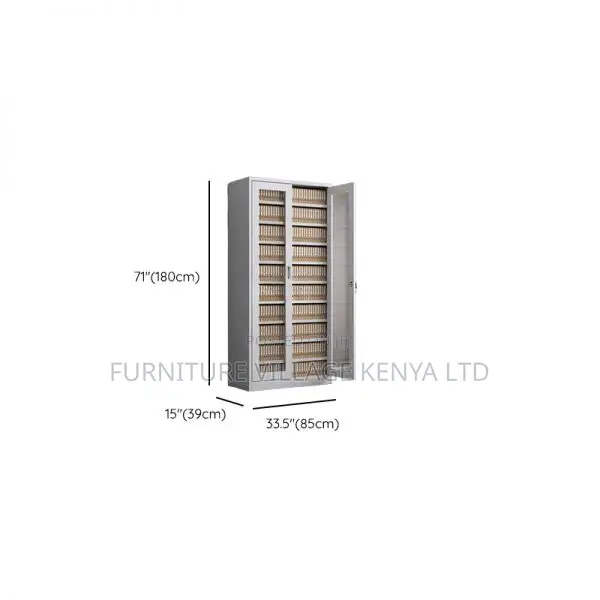 Cabinets:2-Door White Glass Access Storage Office Cabinet