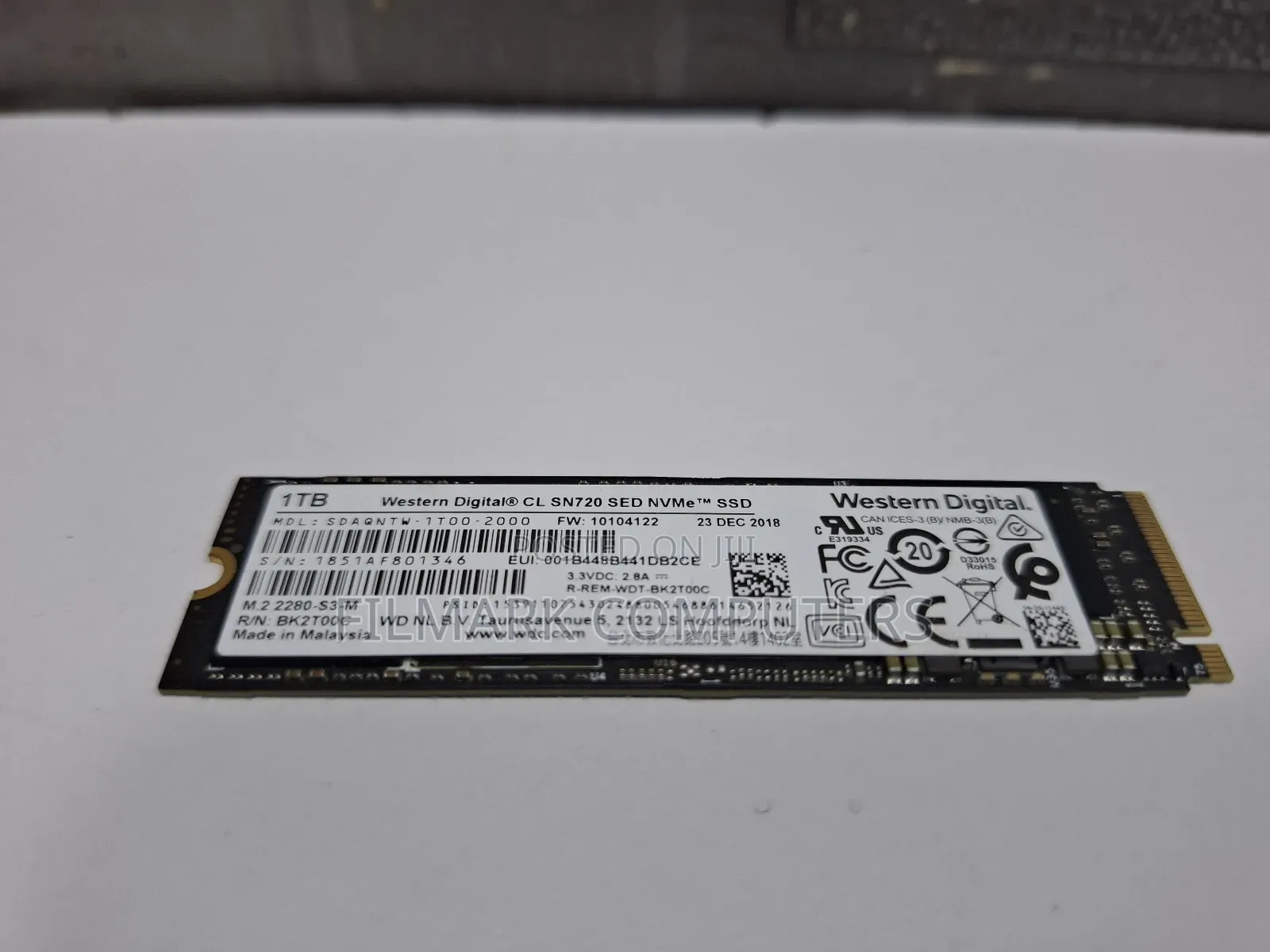 Genuine Western Digital Sn720 Sed Nvme 1tb M.2 2280 Ssd
