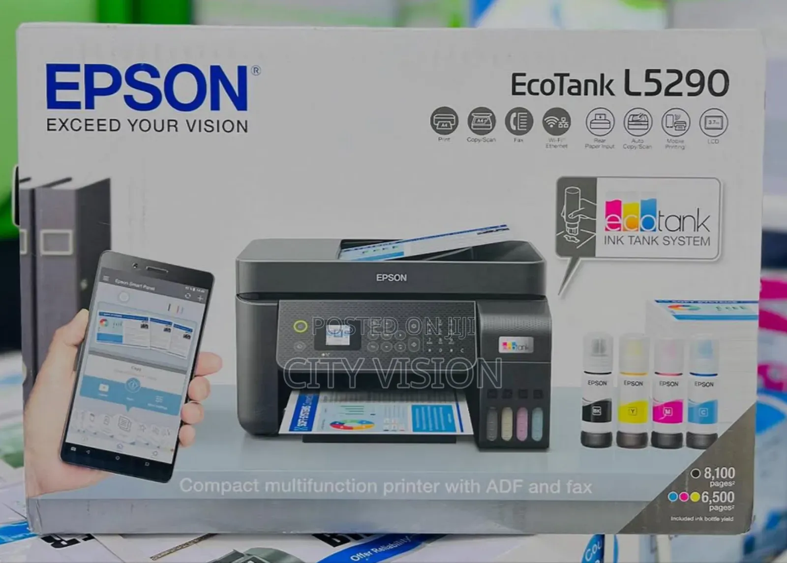 Epson L5290 Ink Tank Printer Print Copy Scan and Fax /LCD !!