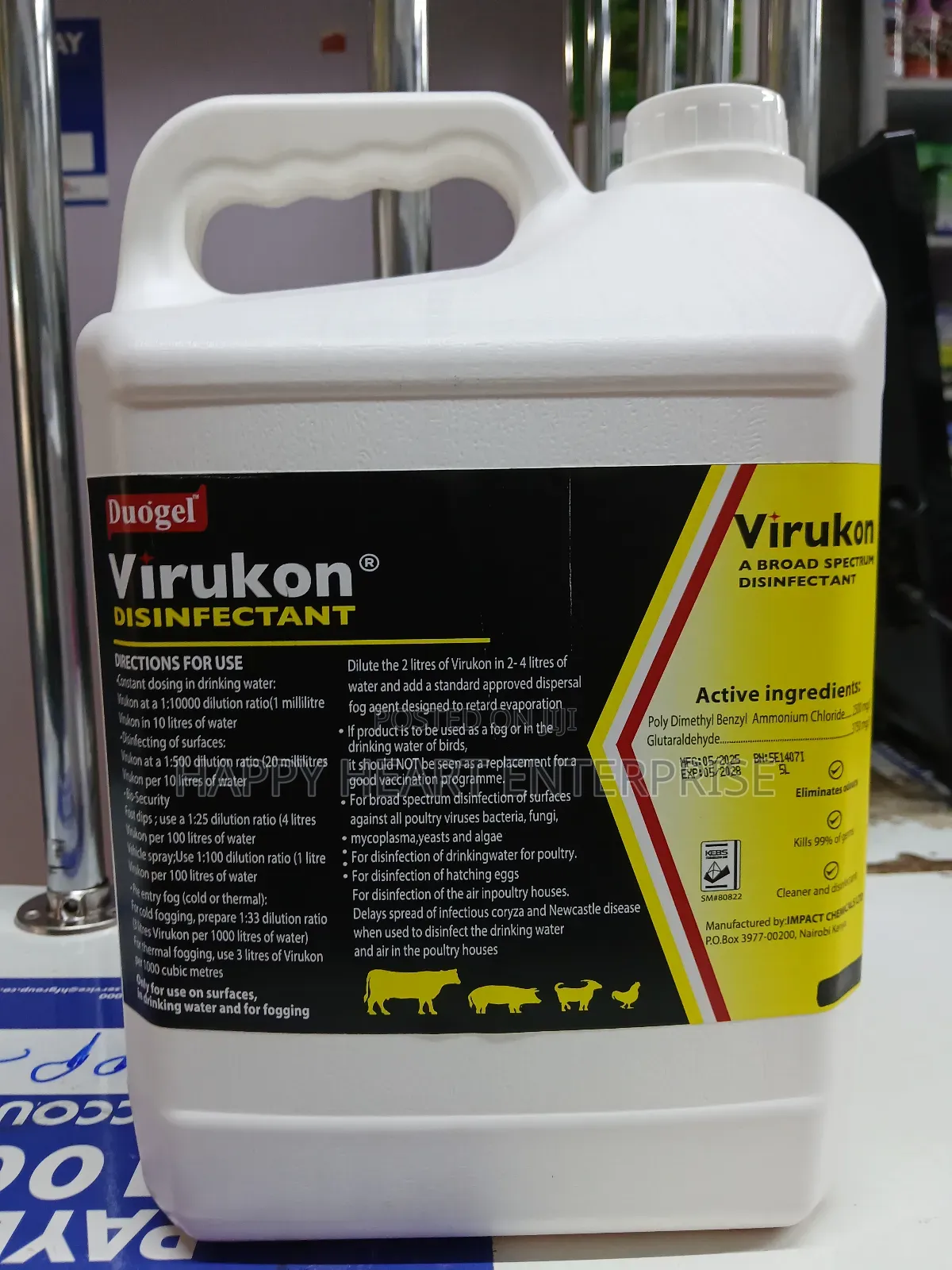 Virukon Disinfectant 5litres