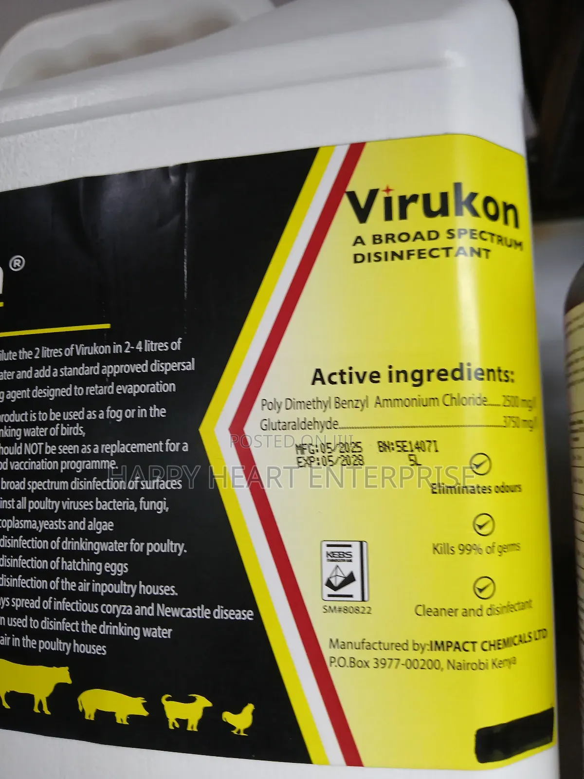 Virukon Disinfectant 5litres