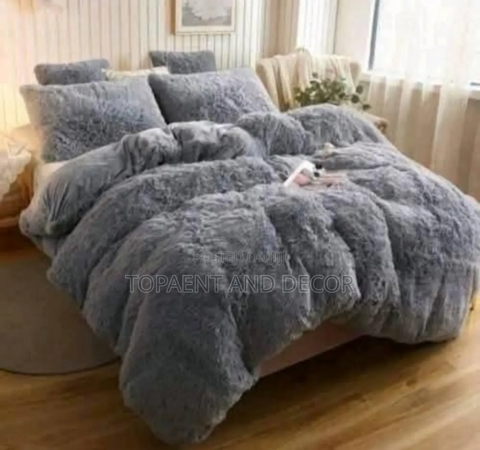 Fluffy High Quality Furry Grey Duvet