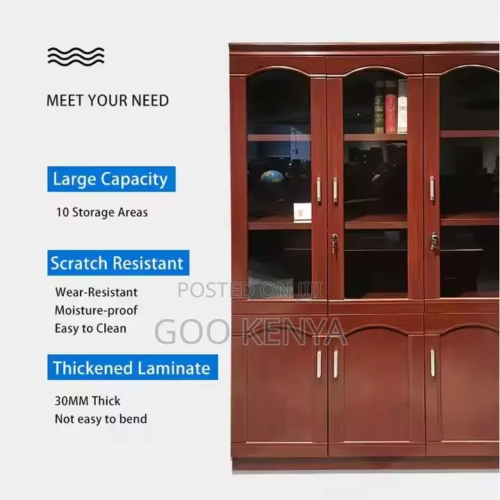 Office Cabinet ; Wooden 2-Doors File Storage Cabinet