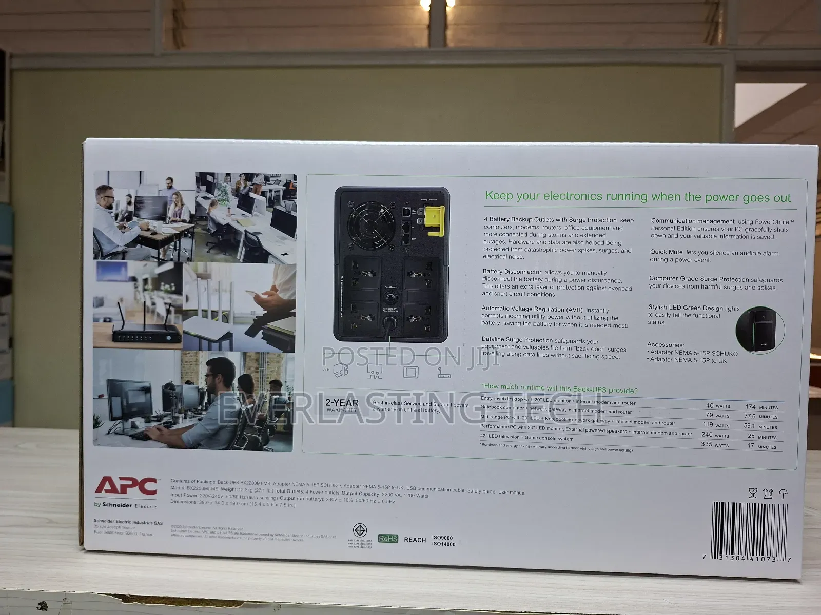 Apc 2200va Ups 230v, Avr, Iec Sockets (Bvx2200li)