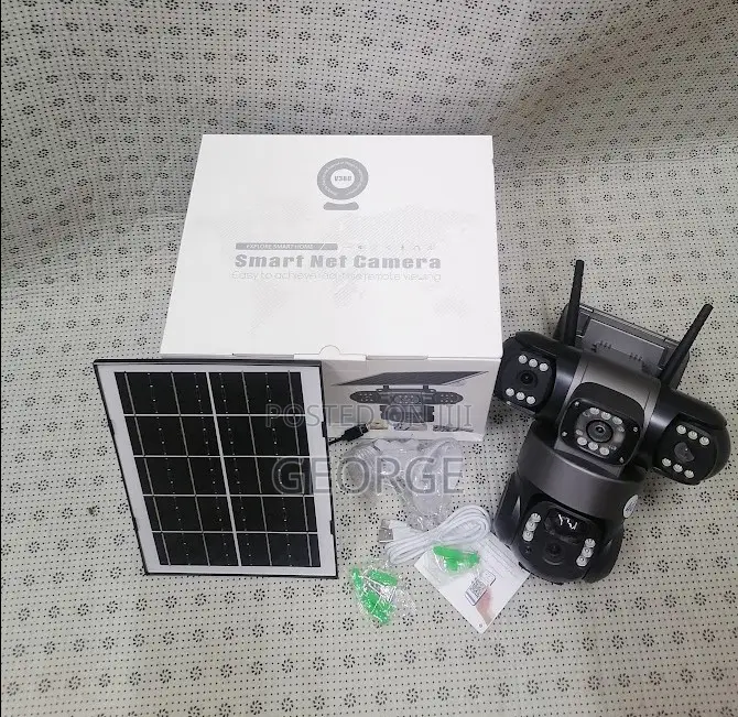 Pro 3 CCTV Camera V380 Ptz!Wifi Tripple Lens Solar Camera